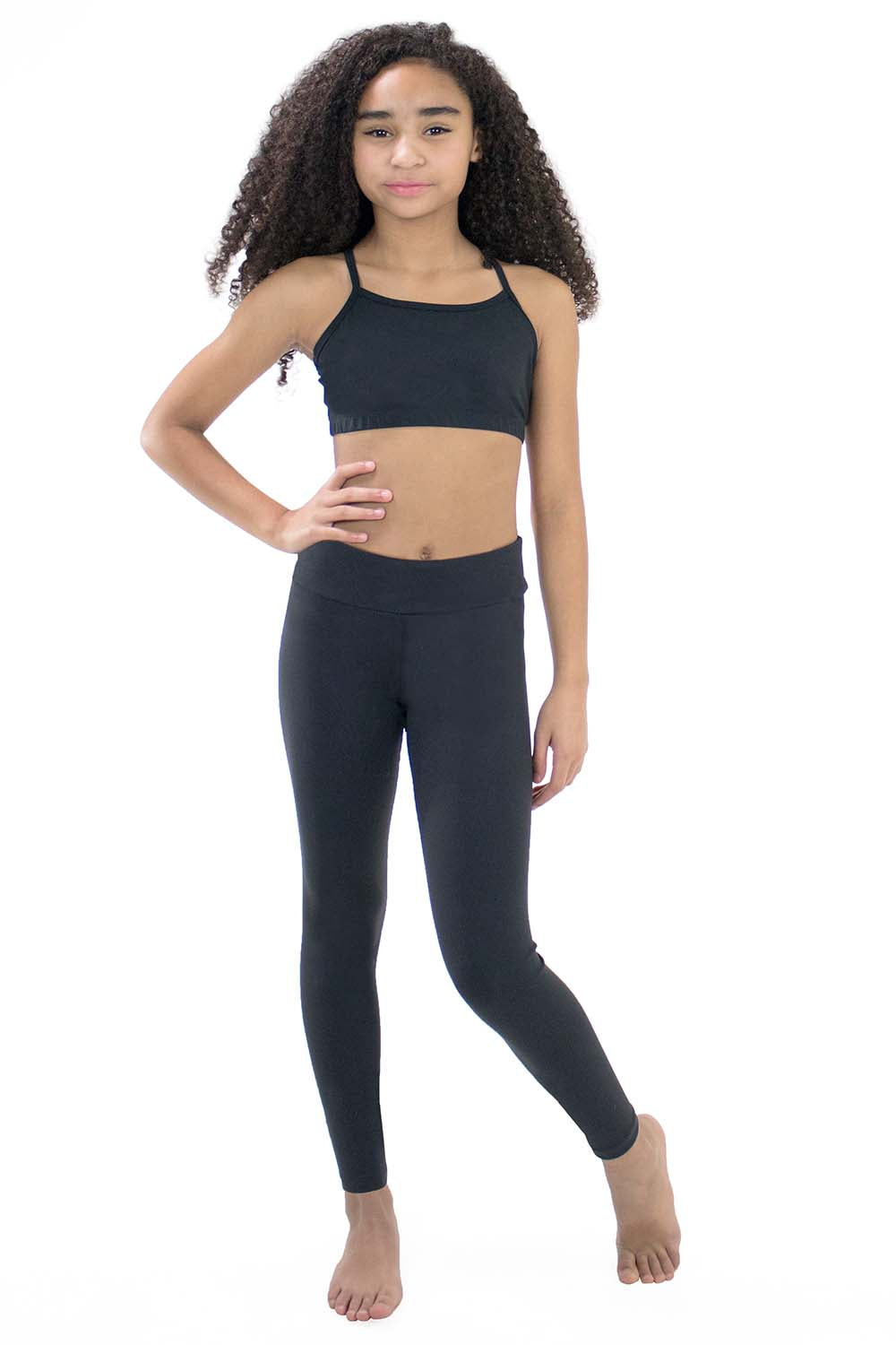 logo-waistband leggings in black - Palm Angels® Official